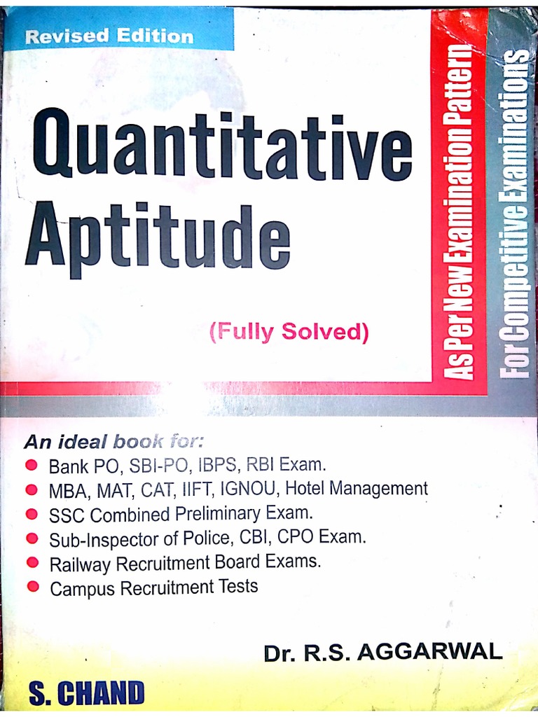 rs aggarwal quantitative aptitude pdf free download 2018
